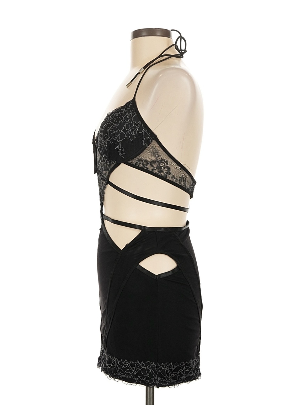 Outcast Black Lace Mini Dress - Size M - Picture 8 of 10
